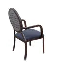 MedaCure DCA250-B Dining Arm Chair | Blue Vinyl Seat & Round Back