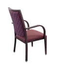 MedaCure DCA100-R Dining Arm Chair | Red Vinyl Seat & Square Back