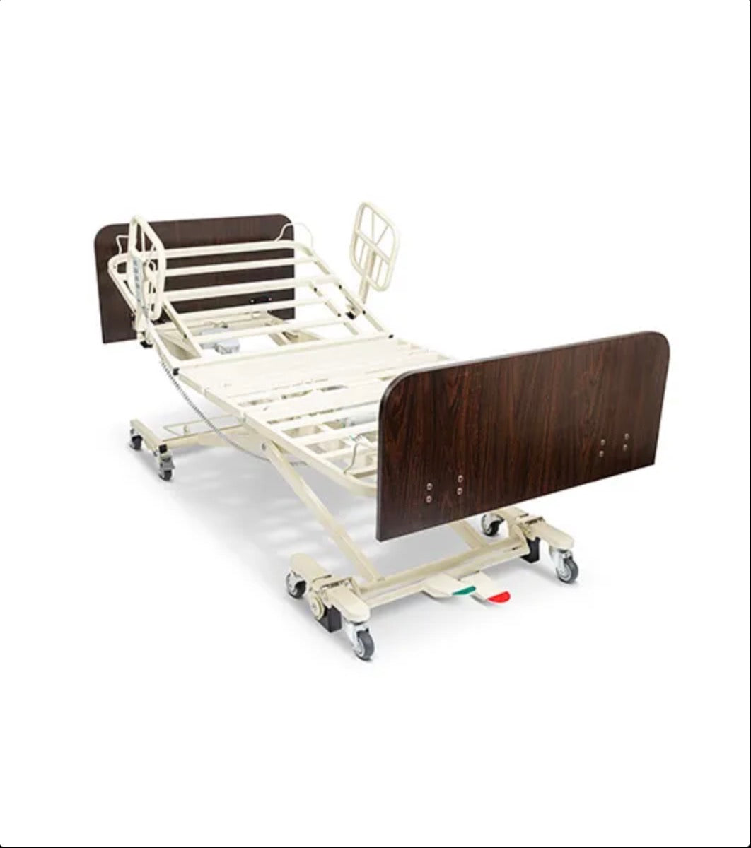 Medacure ULB7/30-CLS | Ultra Low & High | Long Term Care Bed Frame with Central Locking System | Custom Finish & Rail Options