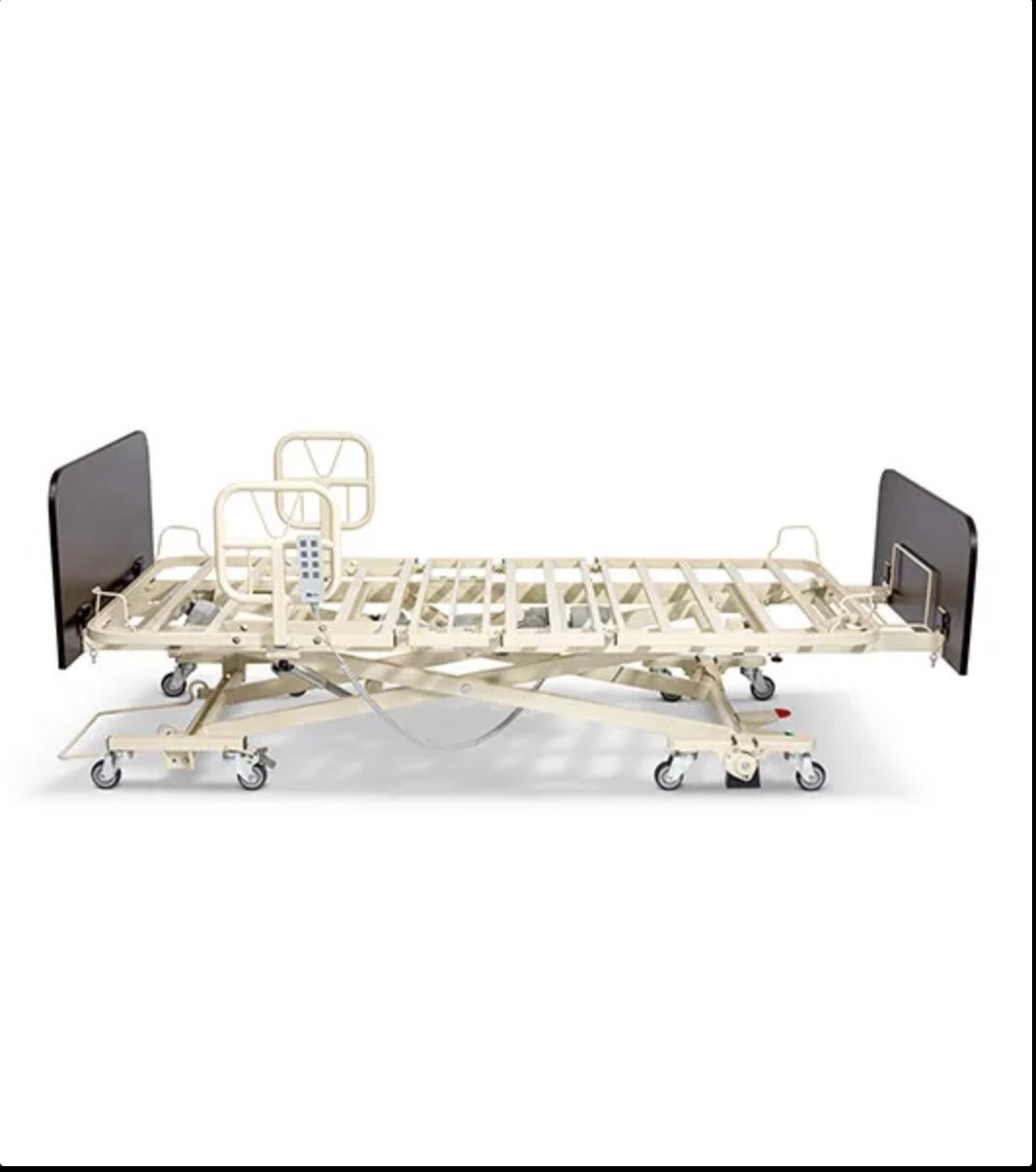Medacure ULB7/30-CLS | Ultra Low & High | Long Term Care Bed Frame with Central Locking System | Custom Finish & Rail Options