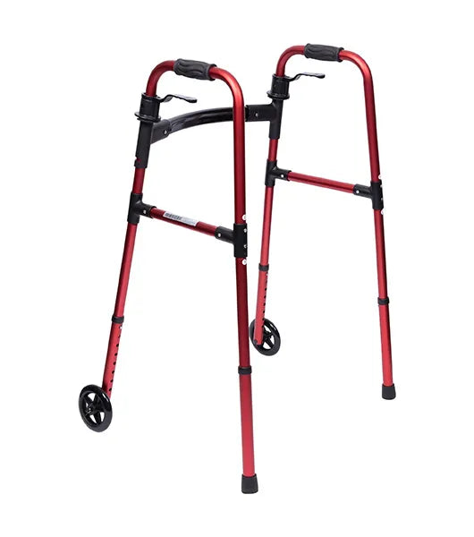 Medacure Lightweight Adult Paddle Walker with 5" Wheels | AW5WP-BLK, AW5WP-BLU, AW5WP-GRN, AW5WP-RED | Multiple Color Options Available