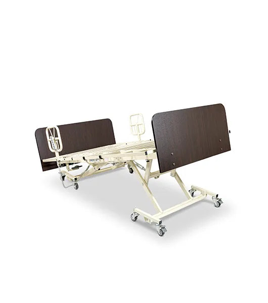 Medacure LX-BARI-CLS | Lincoln Expandable Bariatric | Long Term Care Bed Frame with Central Locking System | Custom Finish & Rail Options