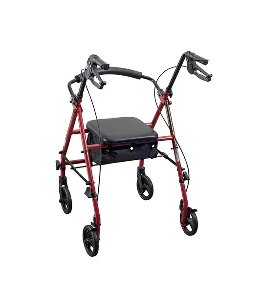 Medacure Steel Rollator with 6" Wheels | R300-6-KD-BLK, R300-6-KD-BLU, R300-6-KD-RED | Multiple Color Options Available