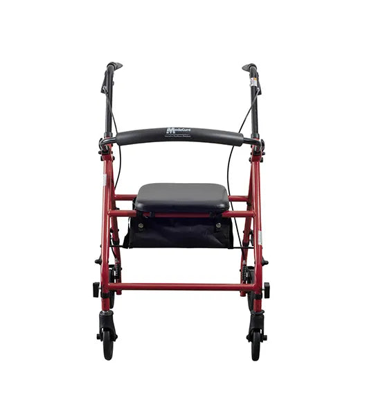 Medacure Steel Rollator with 6" Wheels | R300-6-KD-BLK, R300-6-KD-BLU, R300-6-KD-RED | Multiple Color Options Available
