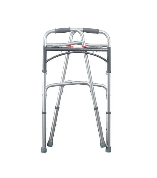 Medacure Adult 2-Button Folding Walker | AWNW, AW5W | Standard & 5" Wheel Models Available - Adult Walkers - Stretchers R Us