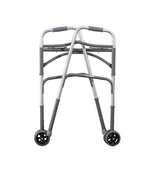 Medacure Bariatric 2-Button Folding Walker | AWNW-B500, AW5W-B500 | Standard & 5" Wheel Models Available - Bariatric Walkers - Stretchers R Us