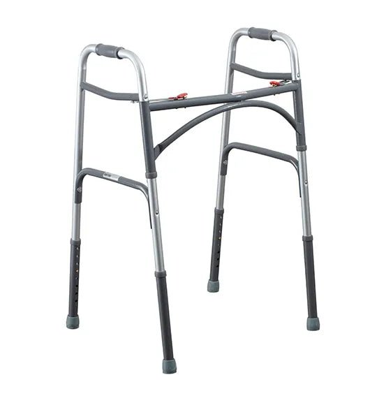 Medacure Bariatric 2-Button Folding Walker | AWNW-B500, AW5W-B500 | Standard & 5" Wheel Models Available - Bariatric Walkers - Stretchers R Us