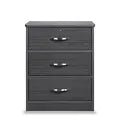 MedaCure CC-BSC3D Contemporary Collection 3 Drawer Bedside Cabinet | Coastal Grey, Cherry & Mahogany Finishes - Bedside Cabinets - Stretchers R Us