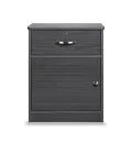 MedaCure CC-NS1D Contemporary Collection 1 Drawer Nightstand | Coastal Grey, Cherry & Mahogany Finishes - Night Stands - Stretchers R Us
