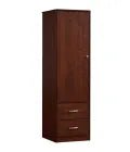 MedaCure CC-WR1D2D Contemporary Collection Wardrobe | 1 Door, 2 Drawer | Coastal Grey, Cherry & Mahogany Finishes - Wardrobes - Stretchers R Us