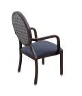 MedaCure DCA250-B Dining Arm Chair | Blue Vinyl Seat & Round Back - Dining Chairs - Stretchers R Us
