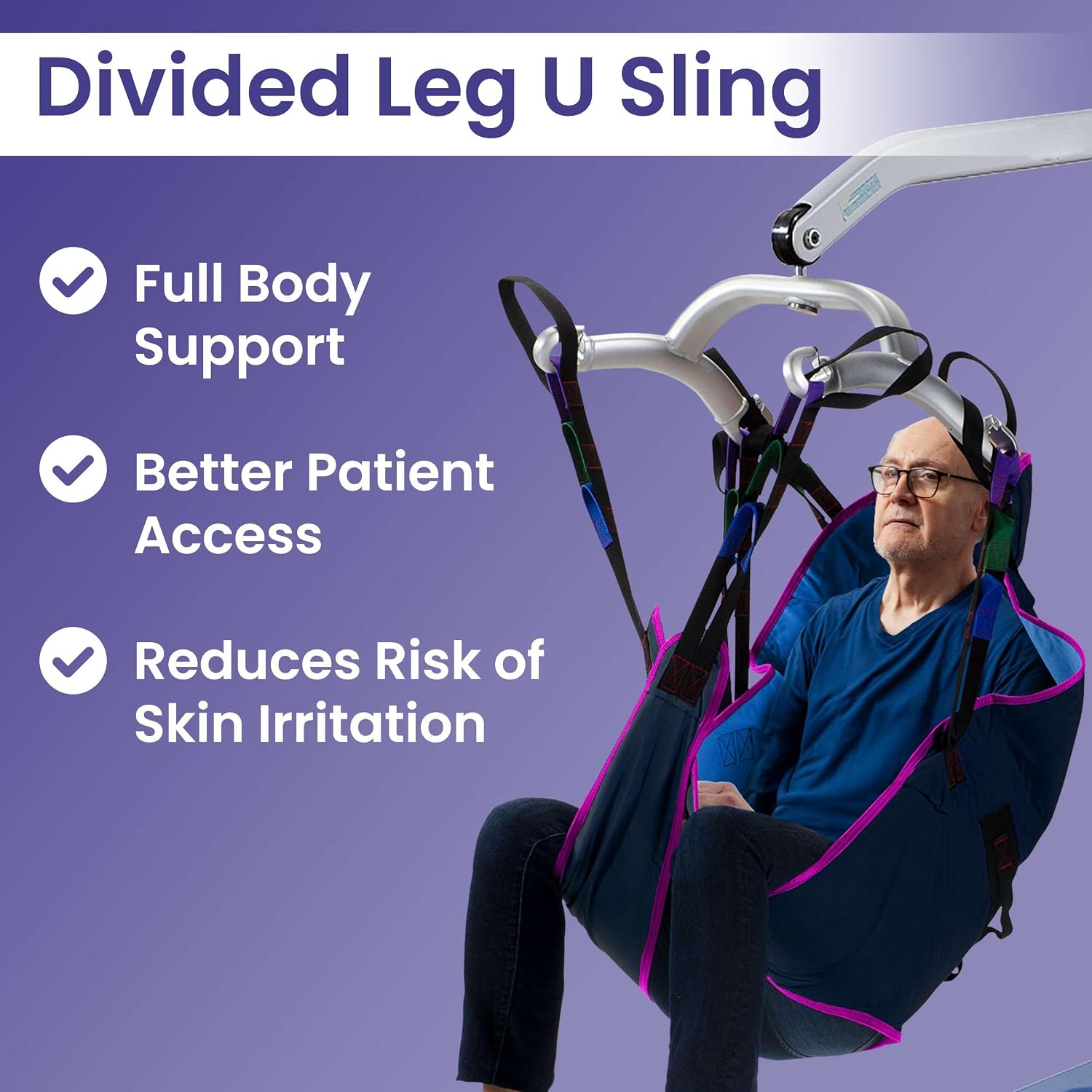 Medacure Divided Leg Sling Patient Lift Sling | M200-DL, L300-DL, XL400-DL | Multiple Size Options Available - Standing Slings - Stretchers R Us