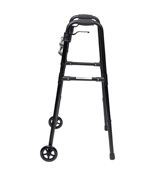 Medacure Expandable Adult Paddle Walker with 5" Wheels | AW5WEX-BLK | Adjustable Width Mobility Walker - Expandable Walkers - Stretchers R Us