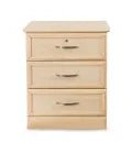 MedaCure HC-BSC3D Hamilton Collection 3 Drawer Bedside Cabinet | Cherry, Mahogany & Maple Finishes - Bedside Cabinets - Stretchers R Us