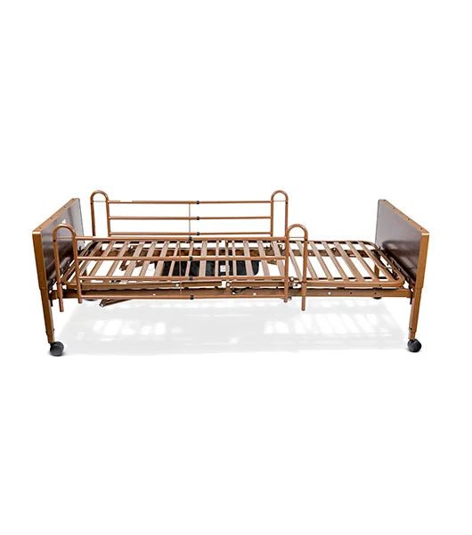 Medacure HCFE36 Full Electric Homecare Bed | Walnut or Black Finish | Full & Half Rail Options Available - Homecare Beds - Stretchers R Us