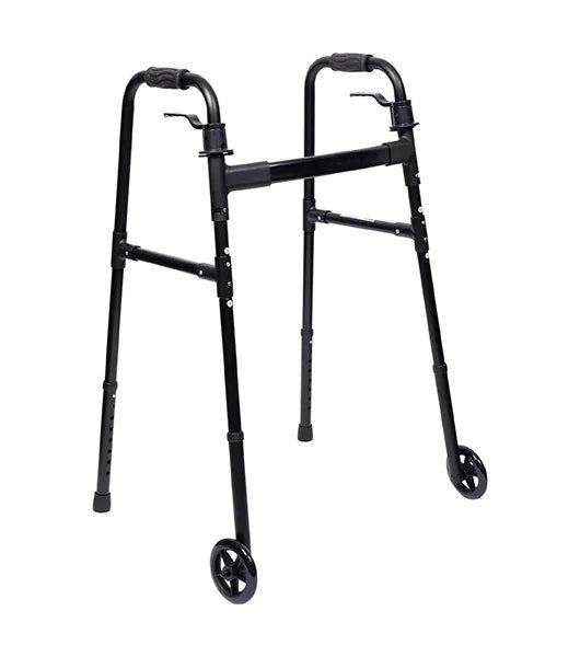 Medacure Lightweight Adult Paddle Walker with 5" Wheels | AW5WP-BLK, AW5WP-BLU, AW5WP-GRN, AW5WP-RED | Multiple Color Options Available - Lightweight Walkers - Stretchers R Us