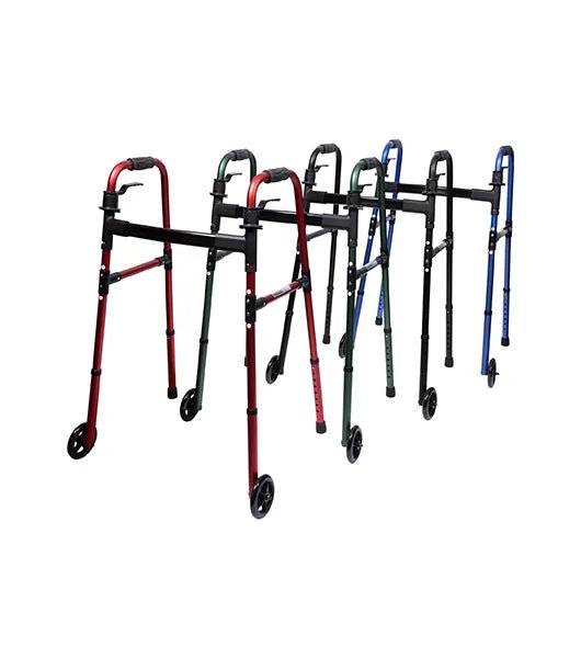 Medacure Lightweight Adult Paddle Walker with 5" Wheels | AW5WP-BLK, AW5WP-BLU, AW5WP-GRN, AW5WP-RED | Multiple Color Options Available - Lightweight Walkers - Stretchers R Us