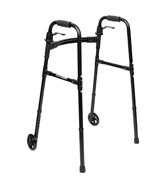 Medacure Lightweight Adult Paddle Walker with 5" Wheels | AW5WP-BLK, AW5WP-BLU, AW5WP-GRN, AW5WP-RED | Multiple Color Options Available - Lightweight Walkers - Stretchers R Us