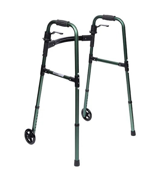 Medacure Lightweight Adult Paddle Walker with 5" Wheels | AW5WP-BLK, AW5WP-BLU, AW5WP-GRN, AW5WP-RED | Multiple Color Options Available - Lightweight Walkers - Stretchers R Us