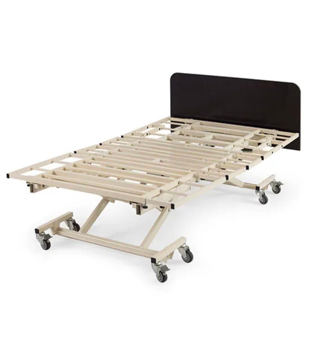 Medacure LX - BARI - SF | Lincoln Expandable Bariatric Bed Frame | Split Frame Design | Custom Finish & Rail Options - Long Term Care Bed - Stretchers R Us