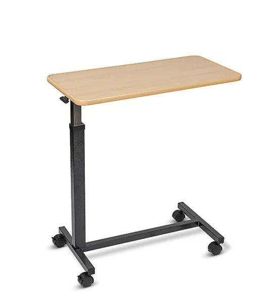 Medacure OBT2845-W Overbed Table with H-Base Wood Top | Cherry, Maple & Mahogany Finish Options Available - Overbed Tables - Stretchers R Us