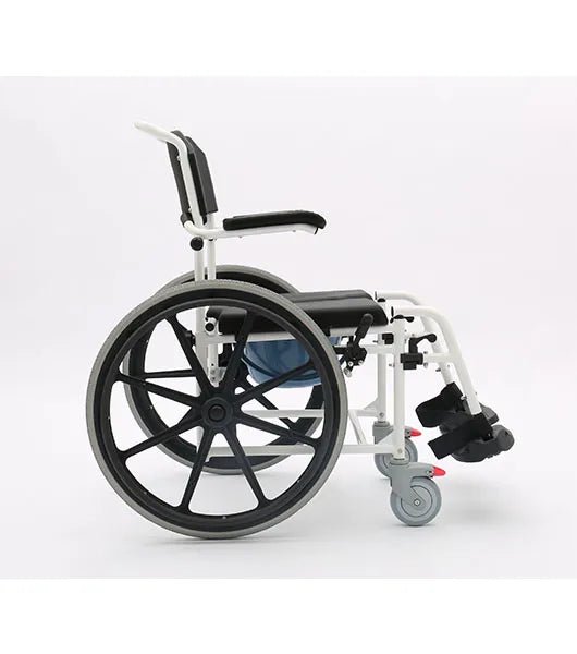 Medacure SC350 Rolling Shower Wheelchair with Commode | 350 lb Weight Capacity - Shower Wheelchair - Stretchers R Us