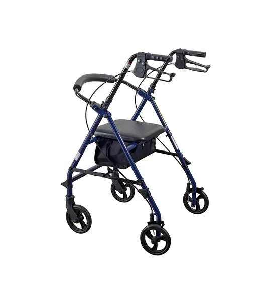 Medacure Steel Rollator with 6" Wheels | R300-6-KD-BLK, R300-6-KD-BLU, R300-6-KD-RED | Multiple Color Options Available - Rollators - Stretchers R Us