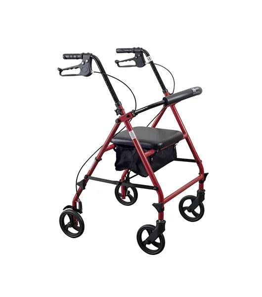 Medacure Steel Rollator with 6" Wheels | R300-6-KD-BLK, R300-6-KD-BLU, R300-6-KD-RED | Multiple Color Options Available - Rollators - Stretchers R Us