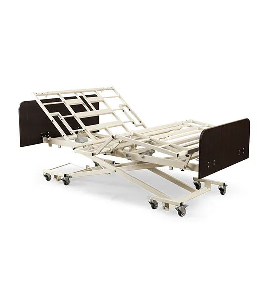 Medacure ULB48-X-7/30-CLS Expandable Ultra Low & High | Long Term Care Bed Frame with Central Locking System | Custom Finish & Rail Options