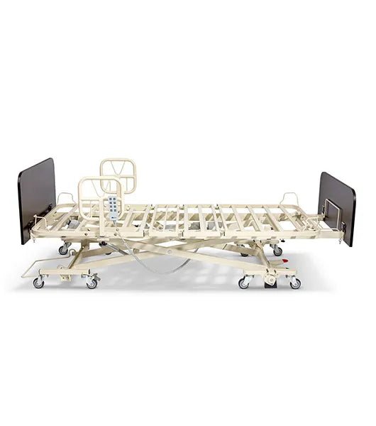 Medacure ULB7/30 - CLS | Ultra Low & High | Long Term Care Bed Frame with Central Locking System | Custom Finish & Rail Options - Ultra Low LTC Beds - Stretchers R Us