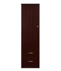 MedaCure CC-WR1D2D Contemporary Collection Wardrobe | 1 Door, 2 Drawer | Coastal Grey, Cherry & Mahogany Finishes