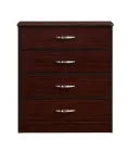 MedaCure CC-CH4D Contemporary Collection 4 Drawer Chest | Coastal Grey, Cherry & Mahogany Finishes