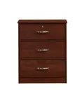 MedaCure CC-BSC3D Contemporary Collection 3 Drawer Bedside Cabinet | Coastal Grey, Cherry & Mahogany Finishes