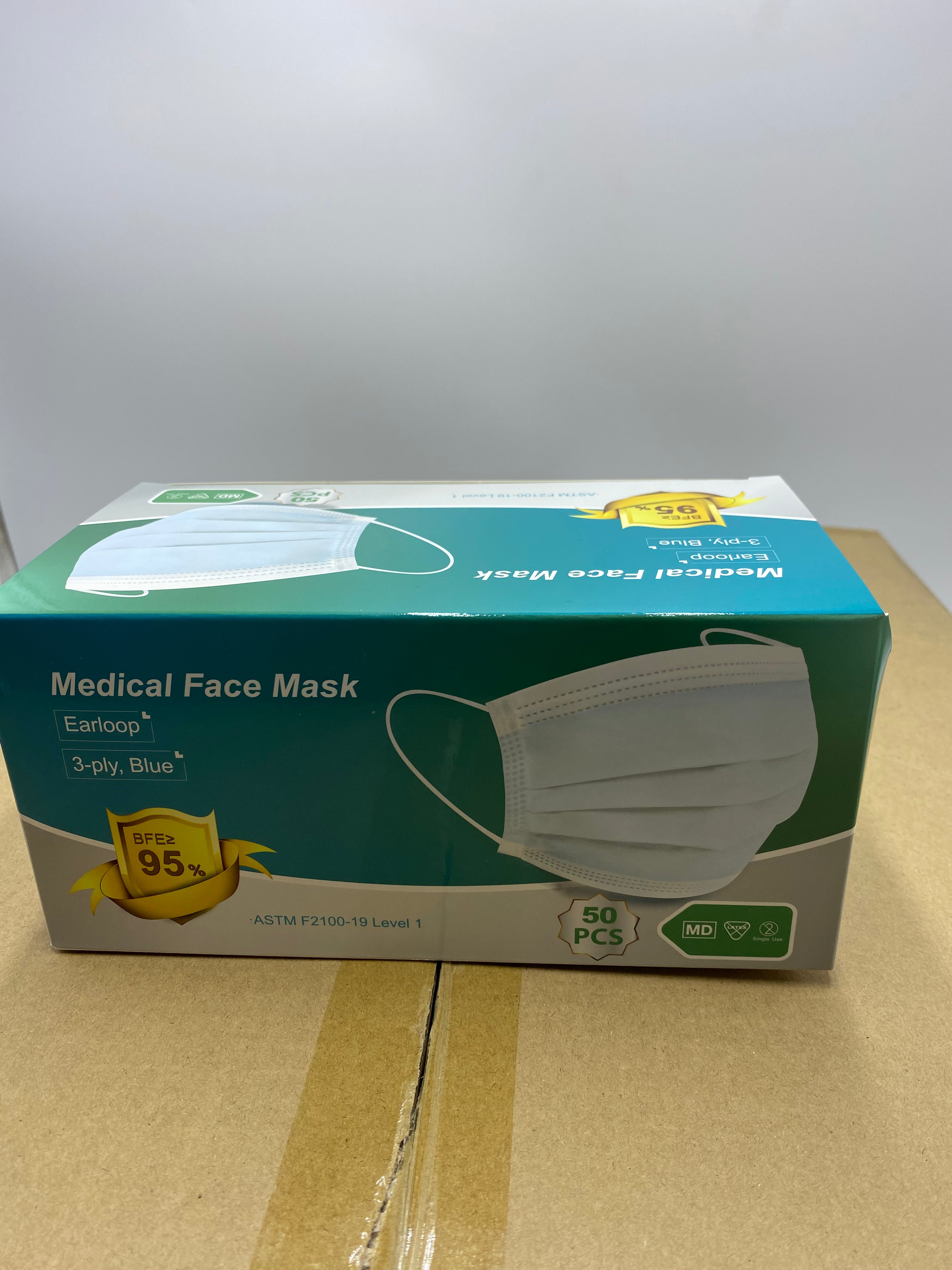 Winner Medical 3 ply Face mask - Blue 120-4882