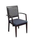 MedaCure DCA450-B Dining Arm Chair | Blue Vinyl Seat & Open Back Design