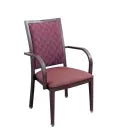 MedaCure DCA100-R Dining Arm Chair | Red Vinyl Seat & Square Back