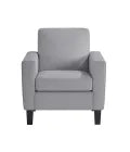 MedaCure HC-LC1S Hamilton Collection Common Area Lounge Chair | Beige, Grey & Steel Colors