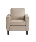 MedaCure HC-LC1S Hamilton Collection Common Area Lounge Chair | Beige, Grey & Steel Colors