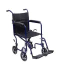 MedaCure TCA17 / TCA19 Lightweight Aluminum Transport Chair | 17" & 19" Seat Widths | Black, Blue & Forest Green