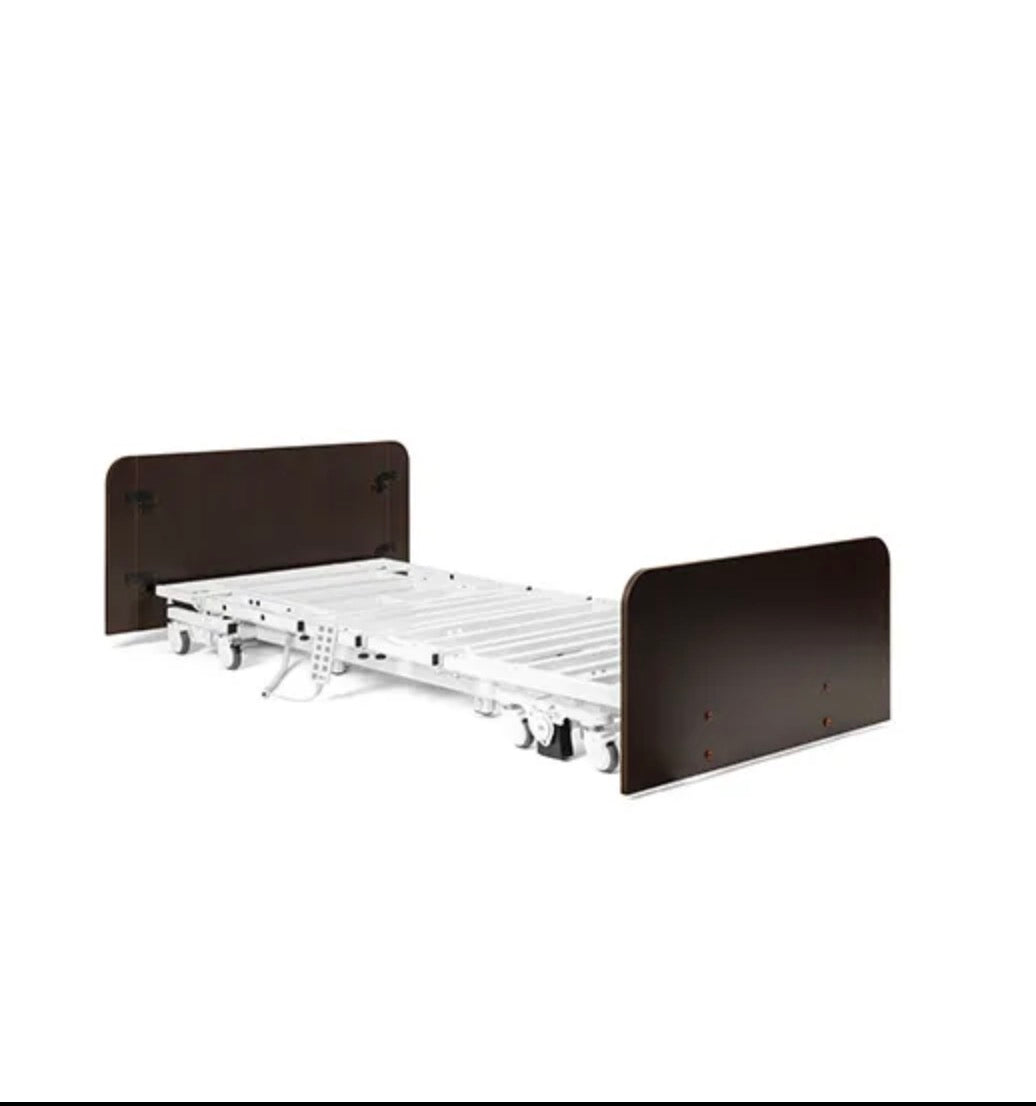 Medacure DLX600-CLS | Deluxe Expandable Bariatric Low Bed with Cardiac Comfort Chair | Custom Finish & Rail Options