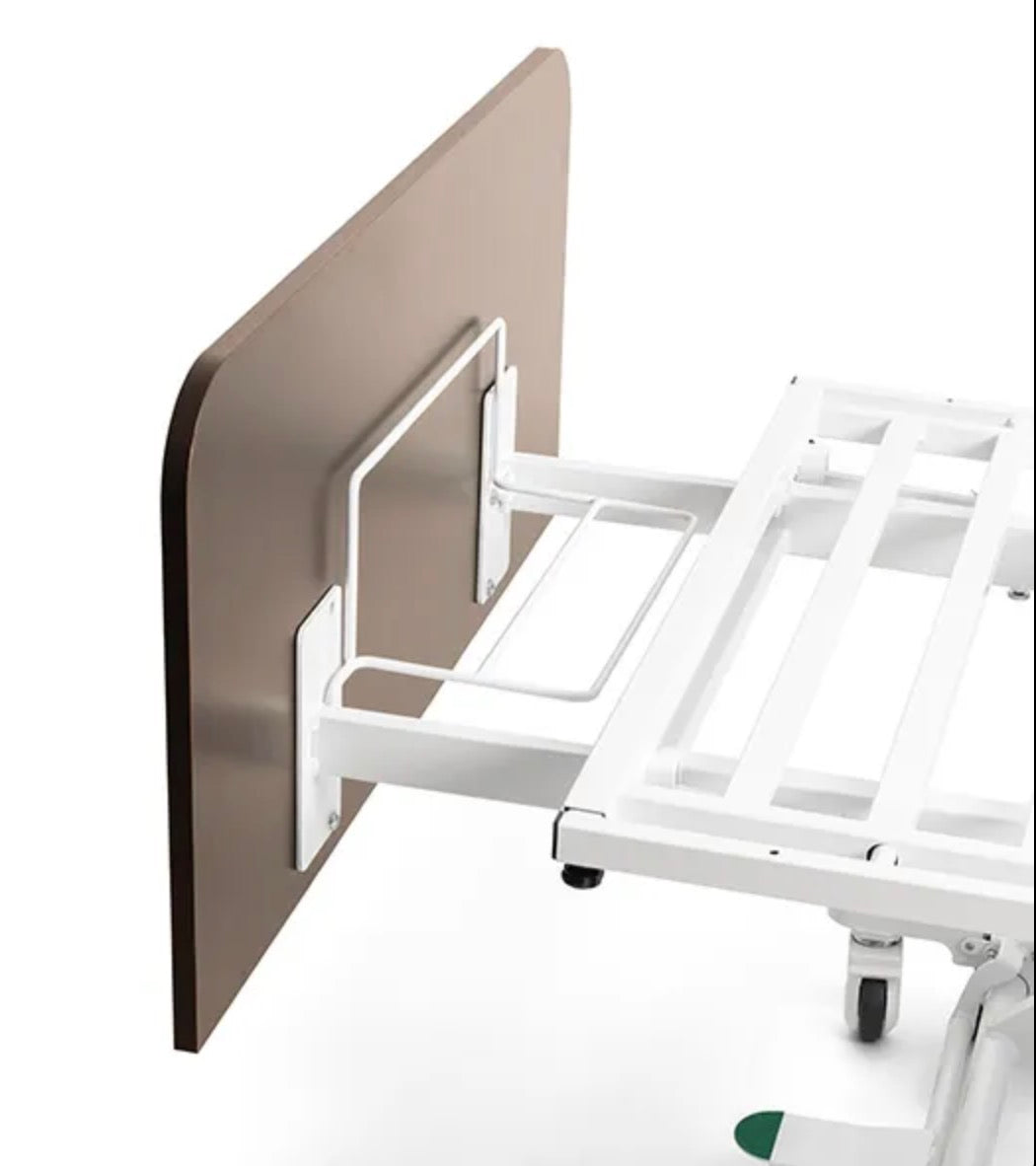 Medacure DLX600-CLS | Deluxe Expandable Bariatric Low Bed with Cardiac Comfort Chair | Custom Finish & Rail Options