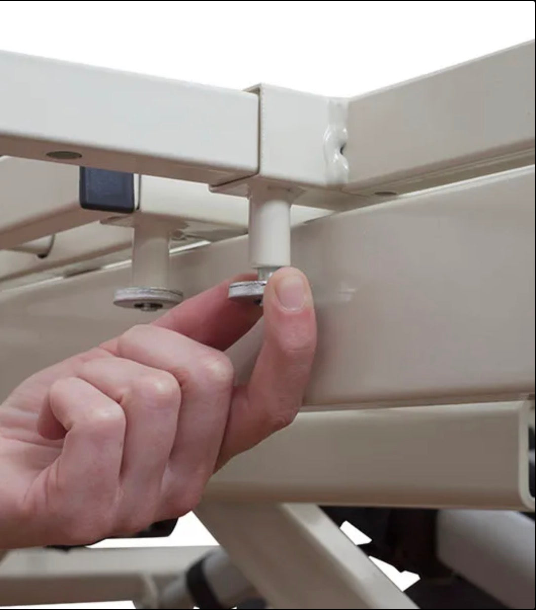 Medacure ULB48-X-7/30 Versatile Expandable Ultra Low & High Long Term Care Bed Frame | Custom Finish & Rail Options
