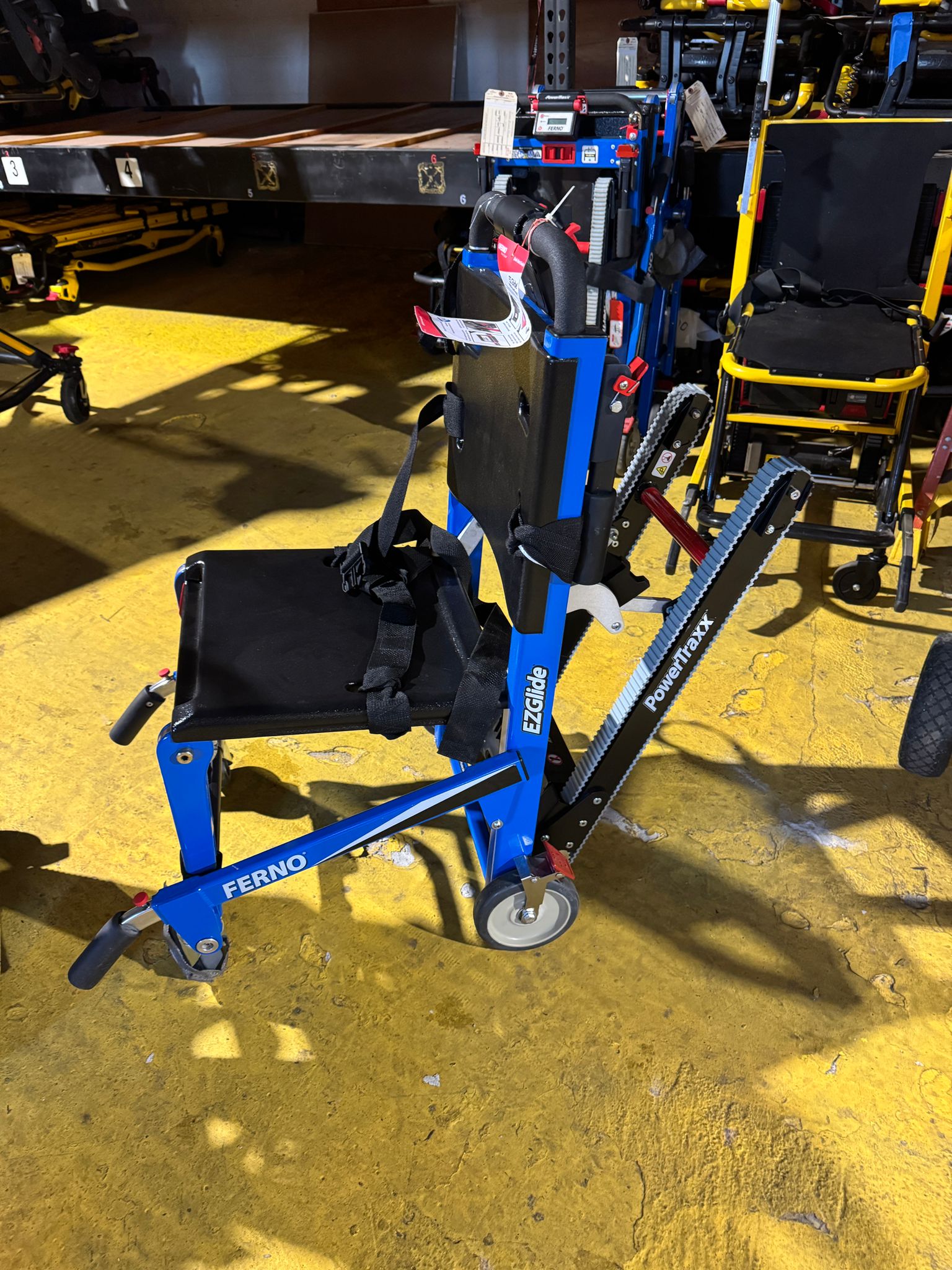 Ferno Washington EZ Glide 59T Stair Chair w PowerTraxx Used