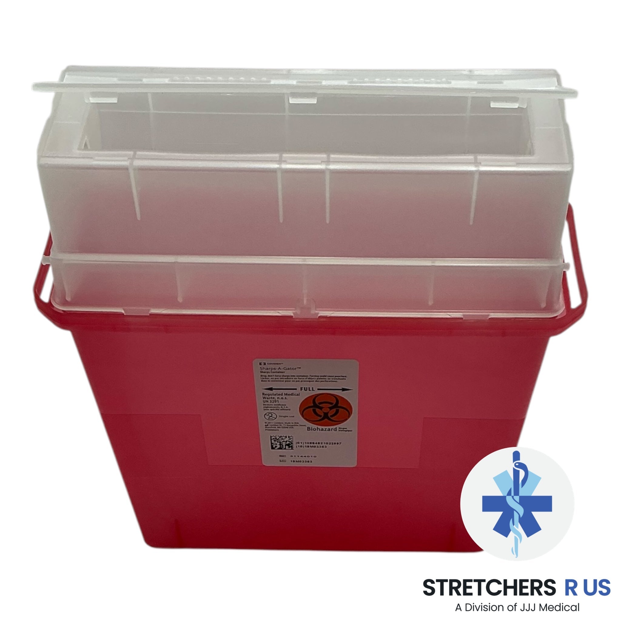 Covidien Sharps - A - Gator® GatorGuard™ Sharps Container – 2 Gallon (3 - Pack) - MEDICAL WASTE SUPPLIES - Stretchers R Us