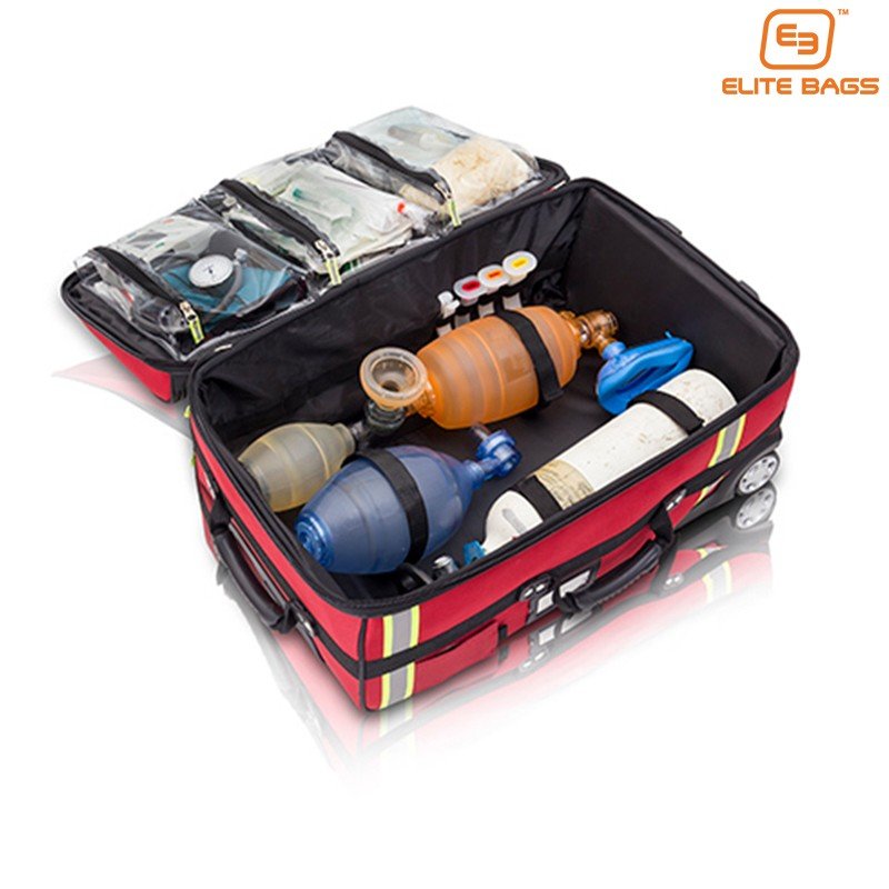Elite Bags EB02.025 Emerair's Oxygen Delivery Trolley Backpack | Red Color Option - Oxygen Bags - Stretchers R Us