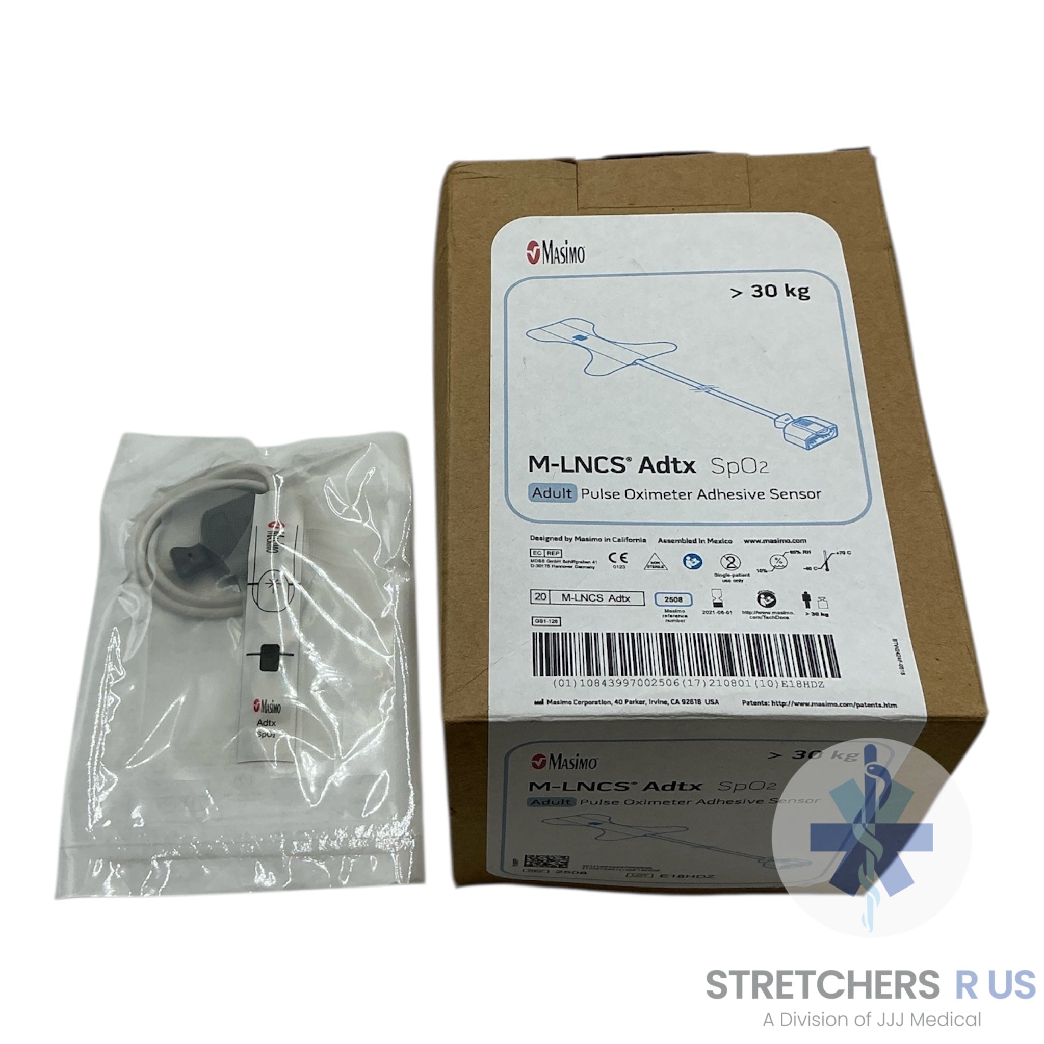 Masimo M - LNCS Adult Adhesive SpO₂ Sensors – 20/Box - Lifepak Accessories - Stretchers R Us