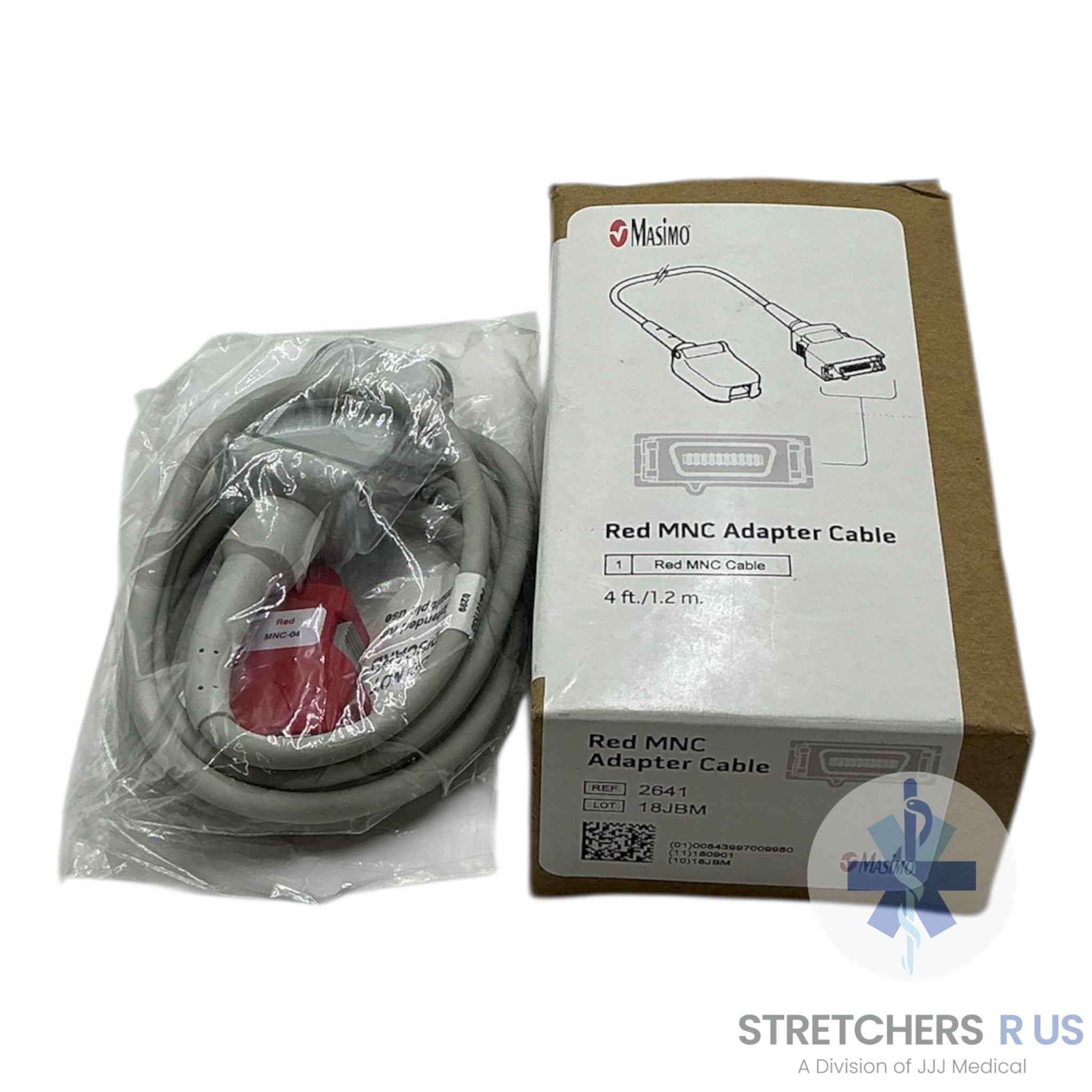 Masimo RED MNC Adapter Cable – 4 ft - Lifepak Accessories - Stretchers R Us