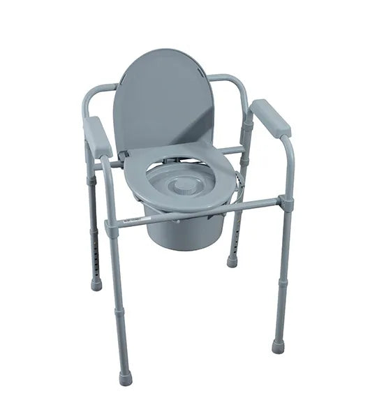 Medacure CB350-F Folding Bedside Commode | 350 lb Weight Capacity
