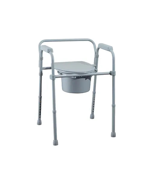 Medacure CB350-F Folding Bedside Commode | 350 lb Weight Capacity