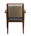 MedaCure DCA300-B Dining Arm Chair | Gray Vinyl Seat & Square Back with Top Hand Grip